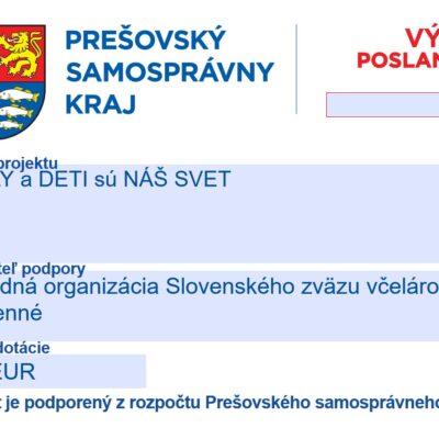 VČELY a DETI sú NÁŠ SVET  – Deň medu
